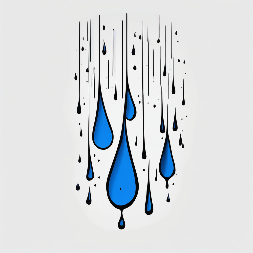 green forest background blue rain drops 1oz-bottle-light-green(AIが生成したミニマルスタイルのタトゥーデザイン)