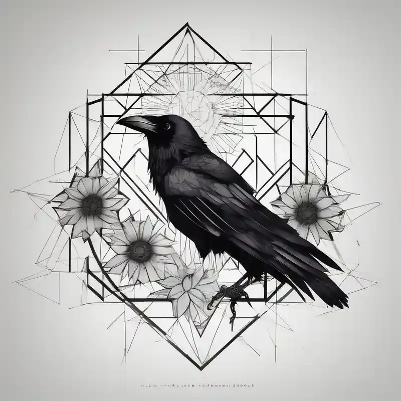 crows w flowers