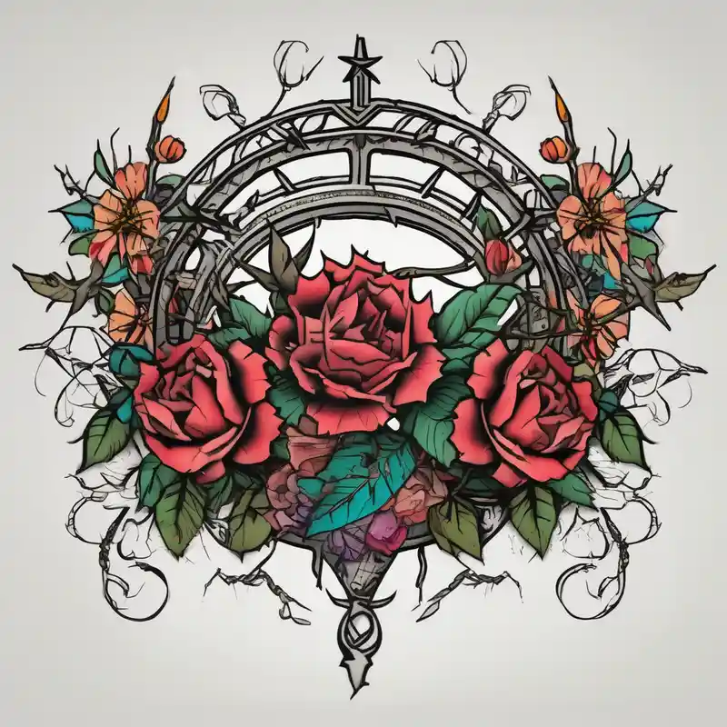 sketch style Arial Bold Tattoo Ideas in 2025 about crown of thorns
old school vintage simple traditional design
vintage flowers surrounding crown
bold color simple arial-bold and crown of thorns
old school vintage simple traditional design
vintage flowers surrounding crown
bold color simple arial-bold