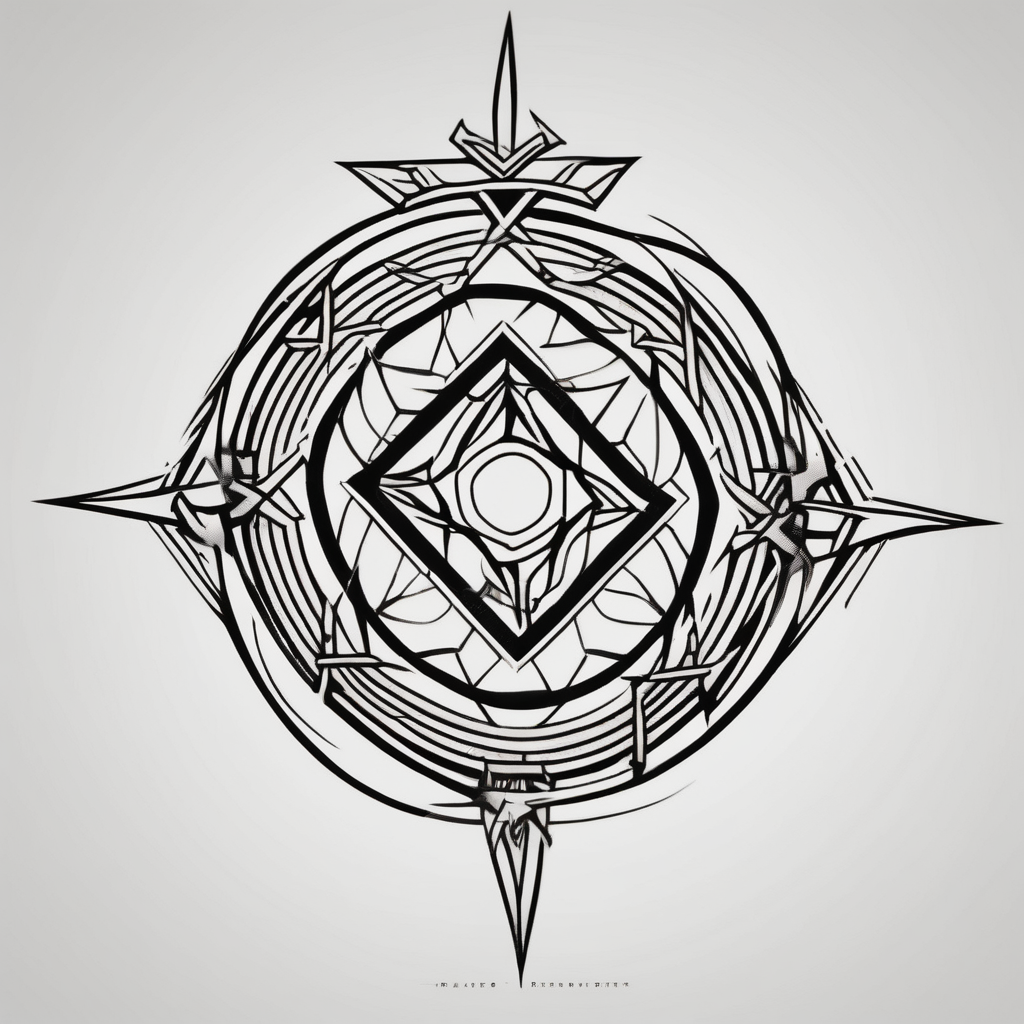 crown of thorns old school vintage simple traditional design bold color simple arial-bold, diseño de tatuaje Geométrico generado con IA