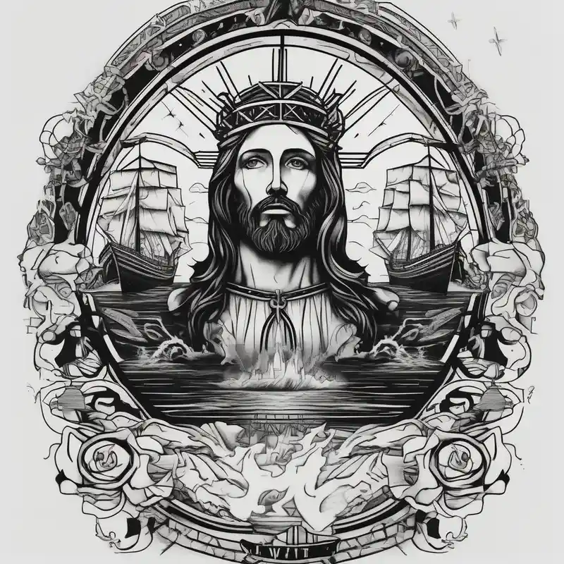 Jesus saving the titanic
