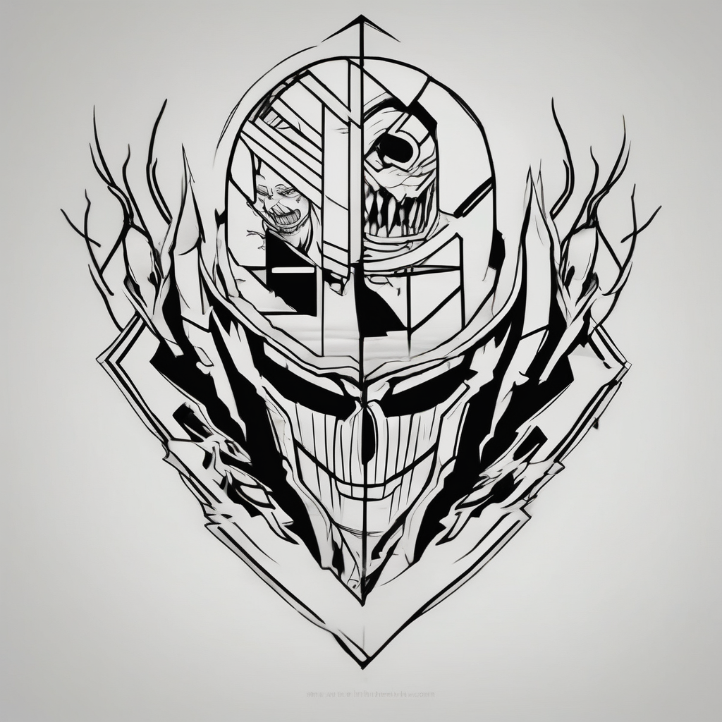 Attack on titan forearm tattoo attack-on-titan, diseño de tatuaje Cartoon generado con IA