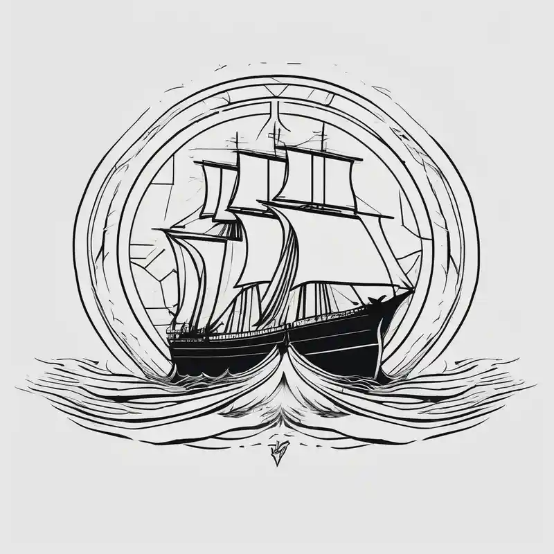 Jesus saving the titanic – Minimalista, Colores vivos