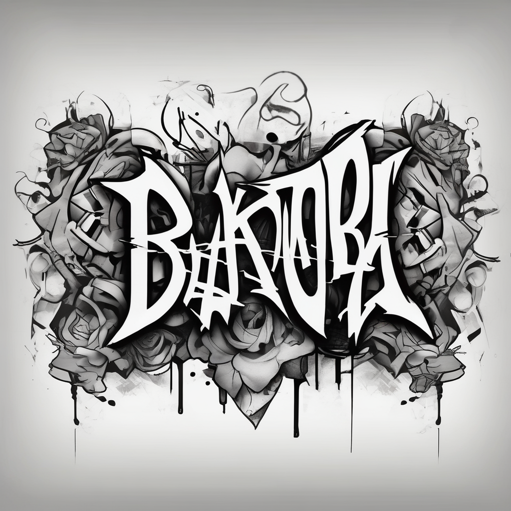 Dawson and Dakota names in a graffiti into a full tattoo sleeve beautiful-sleeve(AIが生成したスケッチスタイルのタトゥーデザイン)