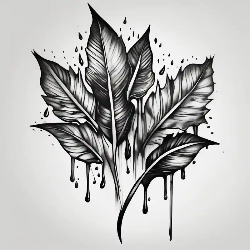 realistic style RIP Tattoo Ideas in 2025 about leaves dripping with ink around penis best-ink and leaves dripping with ink around penis best-ink