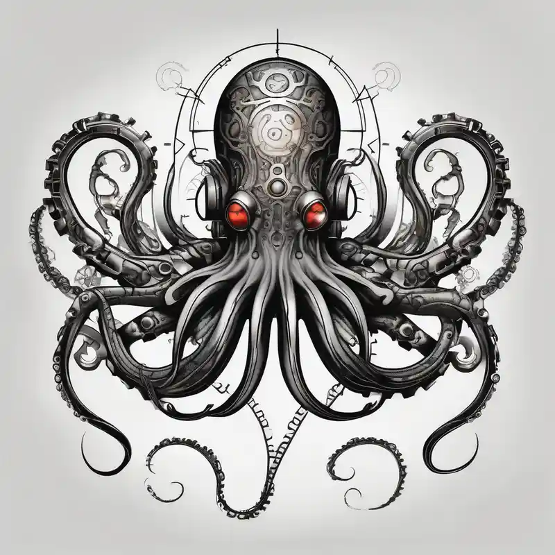 sketch style Biomech Tattoo Ideas in 2025 about Octopus. Steampunk. Biomech. Sinster. Full arm sleeve....shoulder to wrist and Octopus. Steampunk. Biomech. Sinster. Full arm sleeve....shoulder to wrist