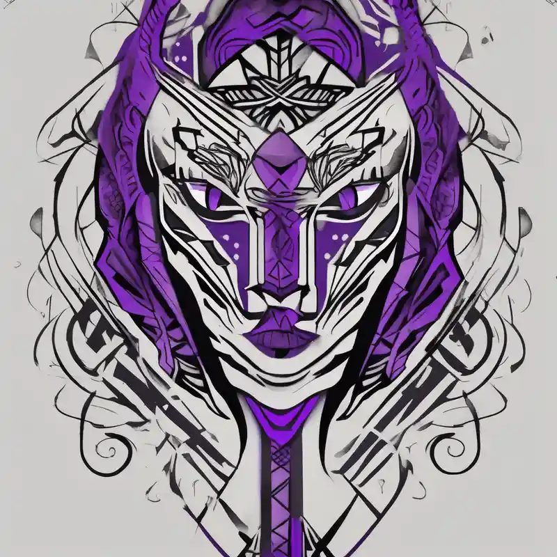 lines around wrist, abstract, black and purple, covered from wrist to forearm, fully covered, no borders, blackwork, no