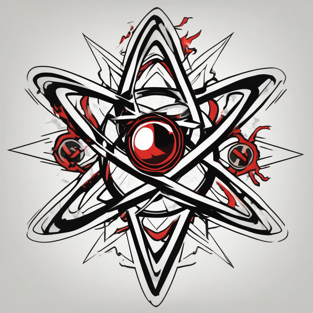 Atomic blast end of world blast-over, diseño de tatuaje Old school generado con IA