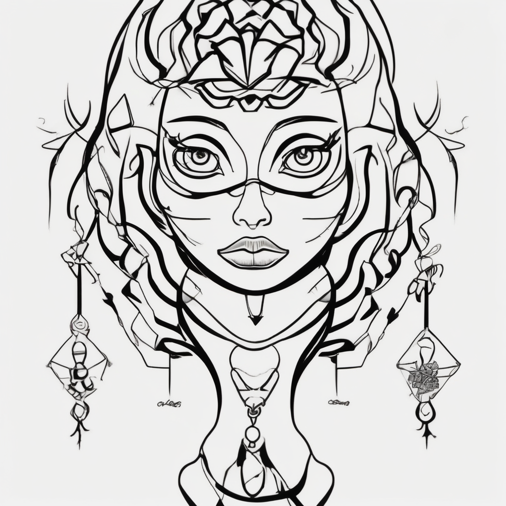 feminine ankle bracelet taytoo, AI-generated Cartoon tattoo design