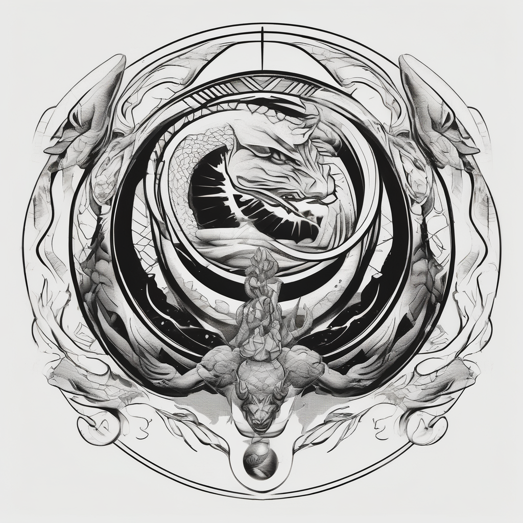 Brazilian Jiu Jitsu coffee brazilian-ufc-featherweights, AI-generated Surreal tattoo design