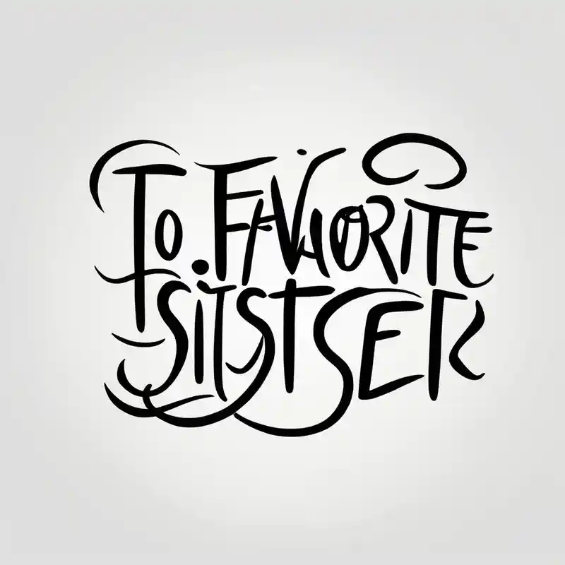 minimalist style Simple Tattoos for Men Tattoo Ideas in 2025 about The handwritten words "to my favorite sister" written in a simple way. delicate tattoo. add a simple tattoo accent to it brother-sister and The handwritten words "to my favorite sister" written in a simple way. delicate tattoo. add a simple tattoo accent to it brother-sister