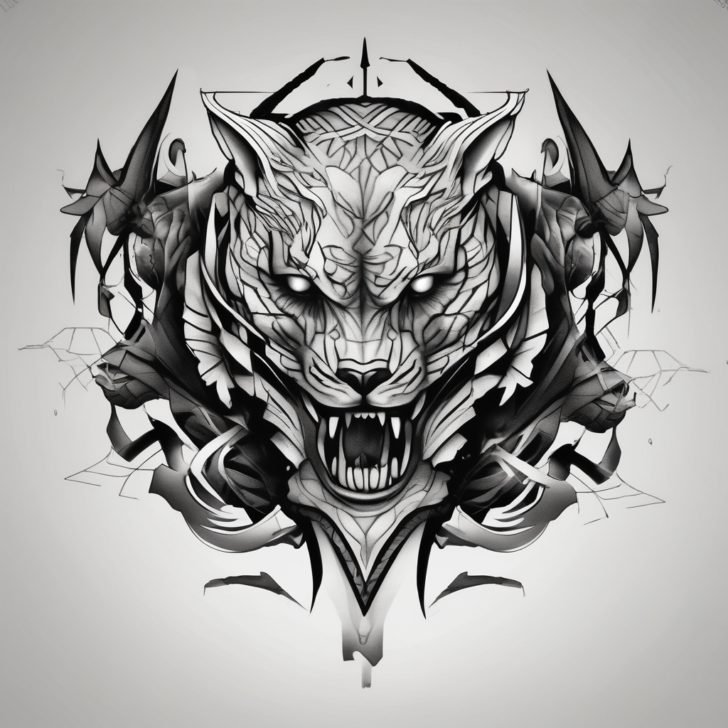 Matching tattoos for brothers brother-sister, AI-generated Black and White tattoo design