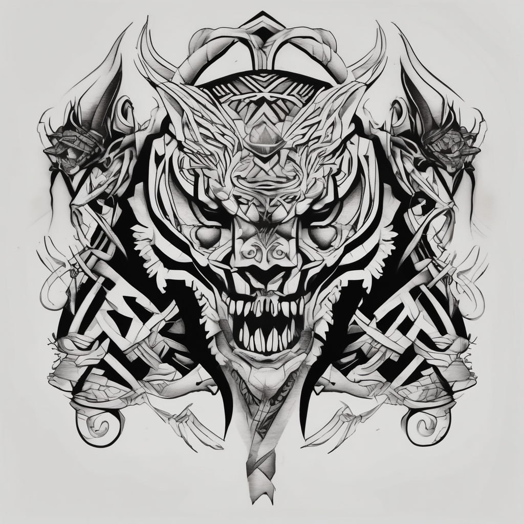 Matching tattoos for brothers man brother-sister, AI-generated Blackwork tattoo design