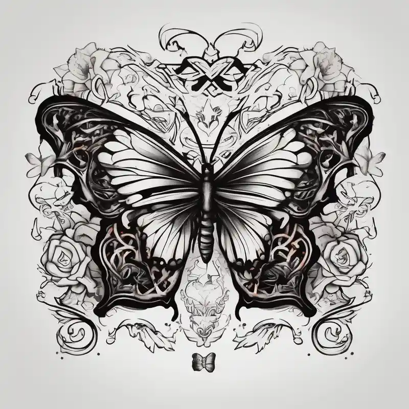 old school style Ideas de tatuajes c.r.p.s en 2025 about I don't gotta talk and the Lord defends me word with lyrics with butterflies and lily’s around it c.r.p.s