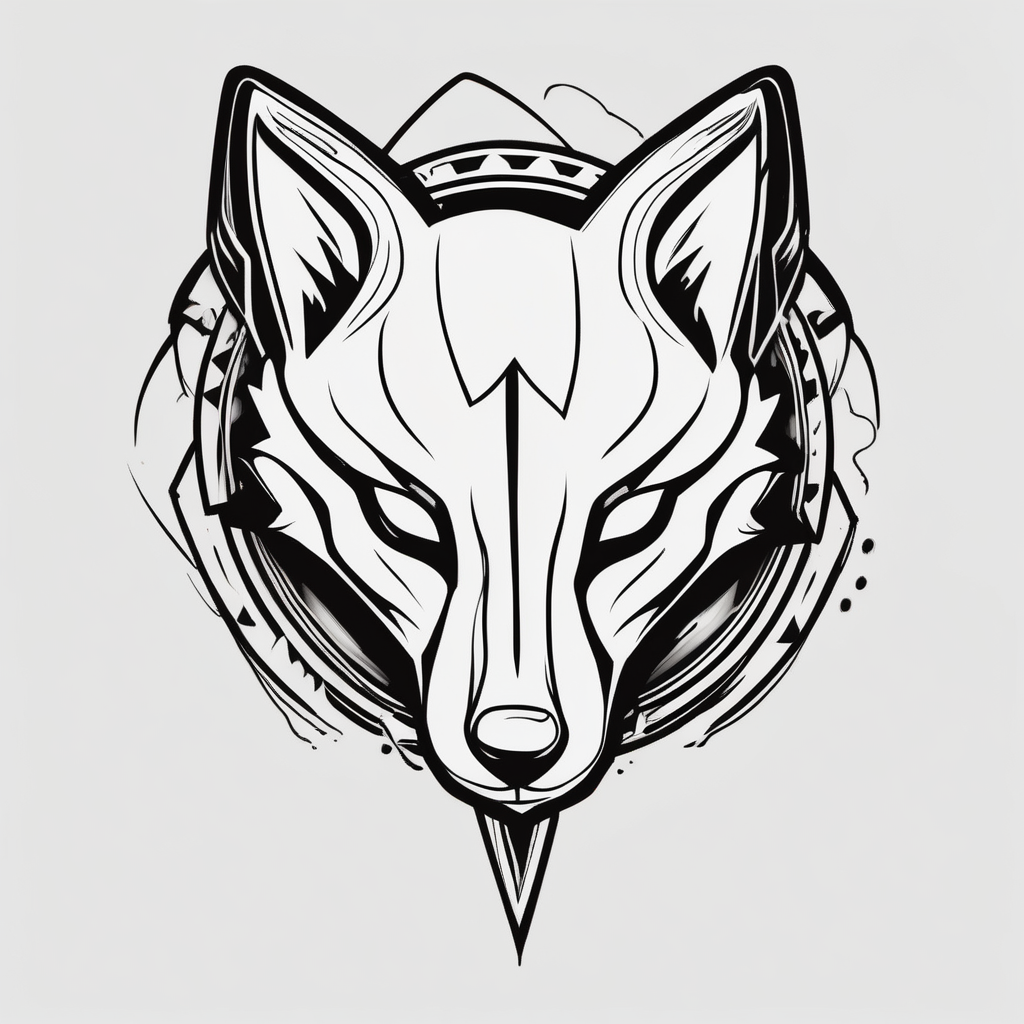 Fox racing logo carcass-logo, diseño de tatuaje Cartoon generado con IA