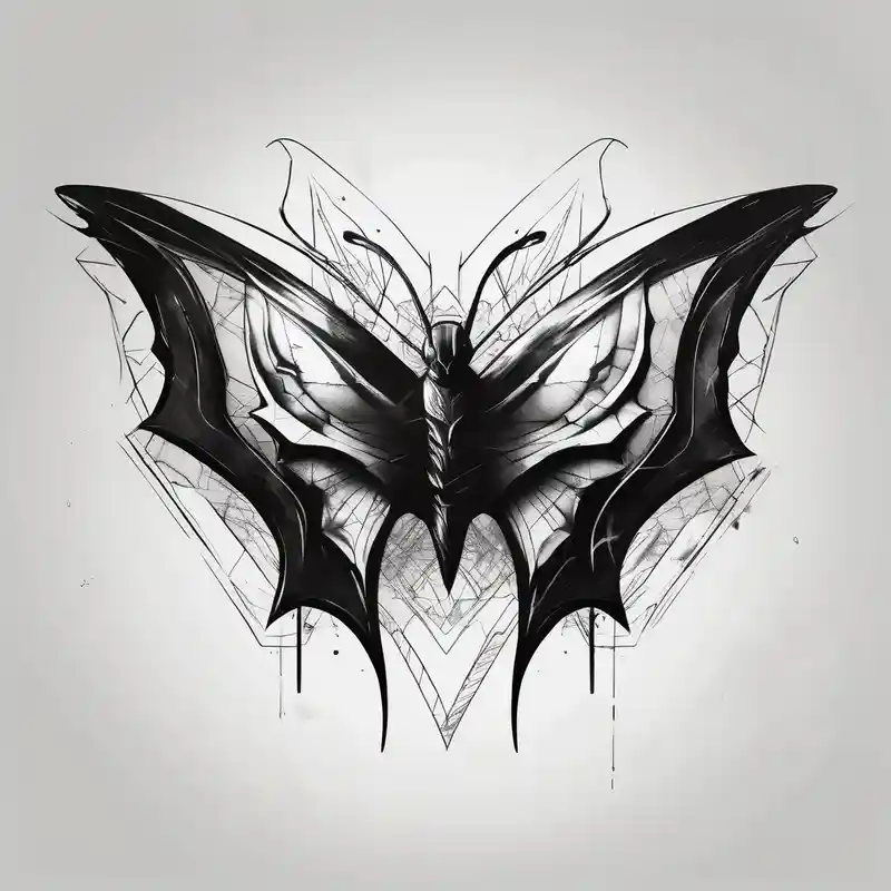 Butterfly with Batman logo carcass-logo