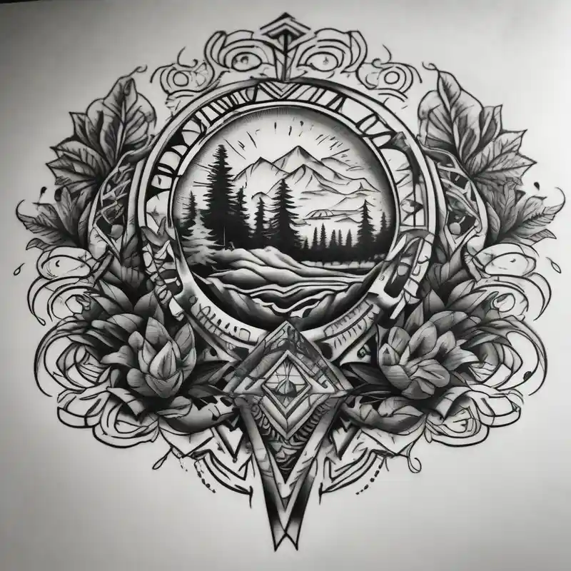 Chicano inspired Tattoo that incorporates love for family and importance of building wealth. Include elements of the Pacific