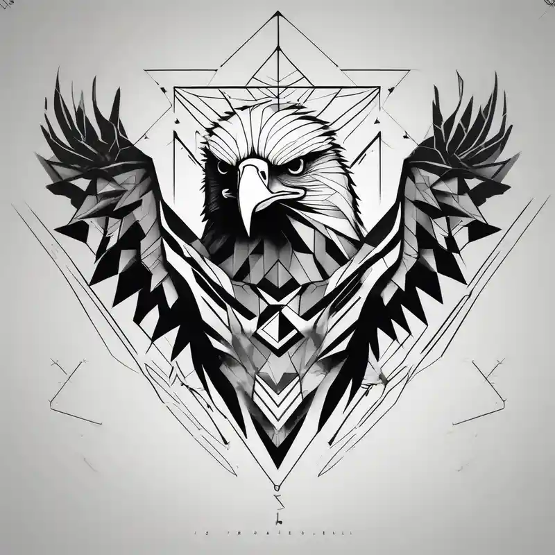 eagle, geometric, subtle, men, forearm