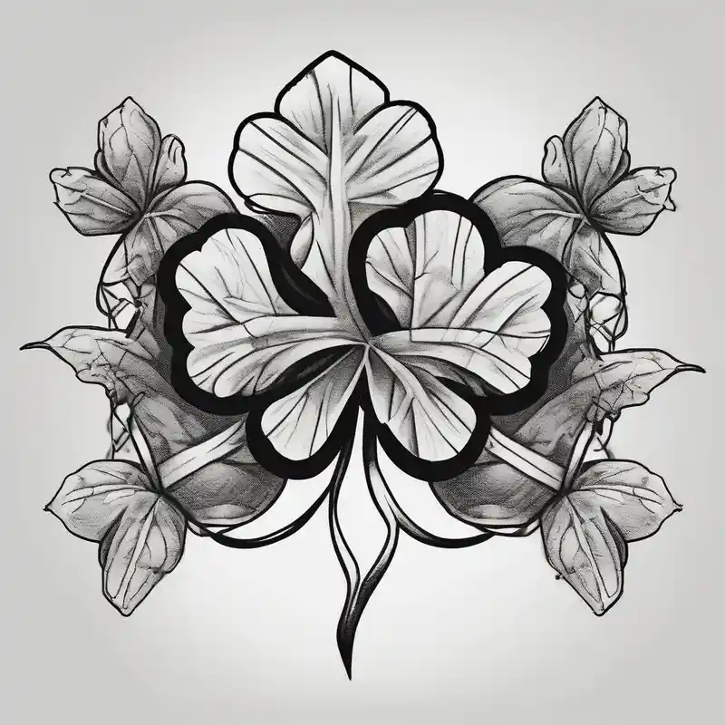 blackwork style Mens Tattoo Ideas in 2025 & free generation about mens chest tattoo with four 4 leaf clovers on the collar bone christian-for-men and mens chest tattoo with four 4 leaf clovers on the collar bone christian-for-men