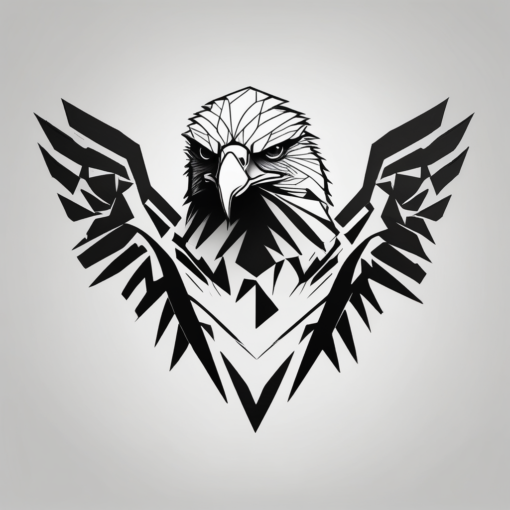 eagle, geometric, subtle, men, forearm christian-for-men, AI-generated Minimalist tattoo design