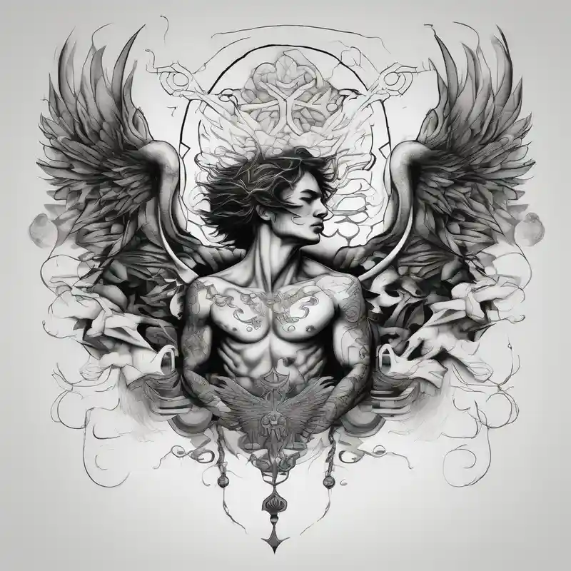 I like tattoos of the falling angel, moreover tattoos related to asiatic culture and Greek mixology. The tattoo is for a men