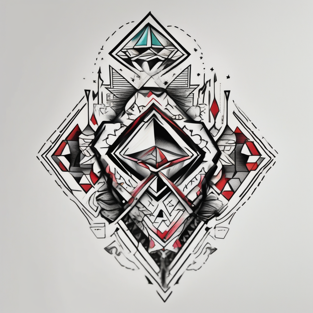 cyberpunk 2077, forearm tattoo, geometric, subtle, men, city skyline, bright colour, christian-for-men, diseño de tatuaje Old school generado con IA