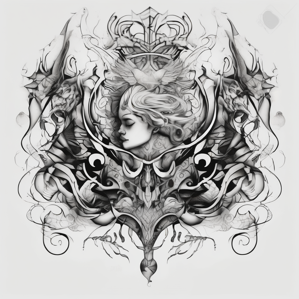 COUPLE couple-for-couples, AI-generated Surreal tattoo design