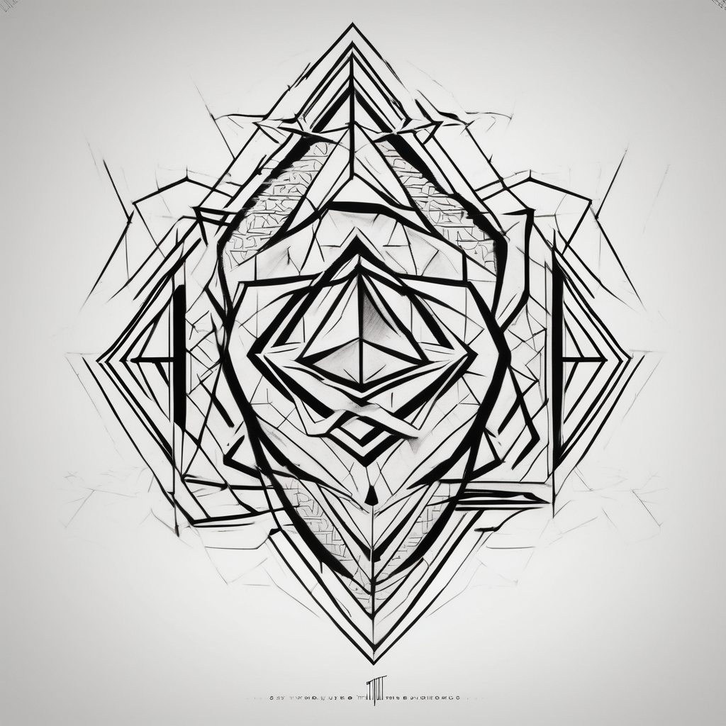 Couple tattoo couple-for-couples, AI-generated Geometric tattoo design