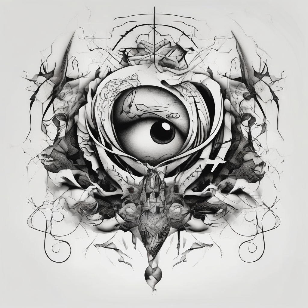 pair couple tattoo couple-for-couples, AI-generated Surreal tattoo design