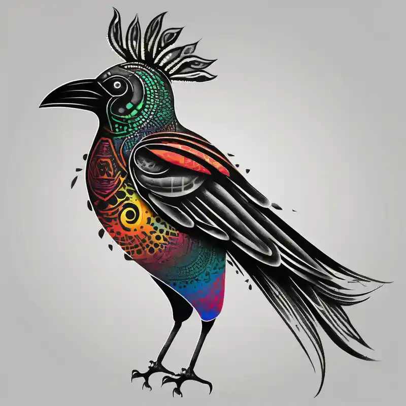 crow looking backwards like sankofa