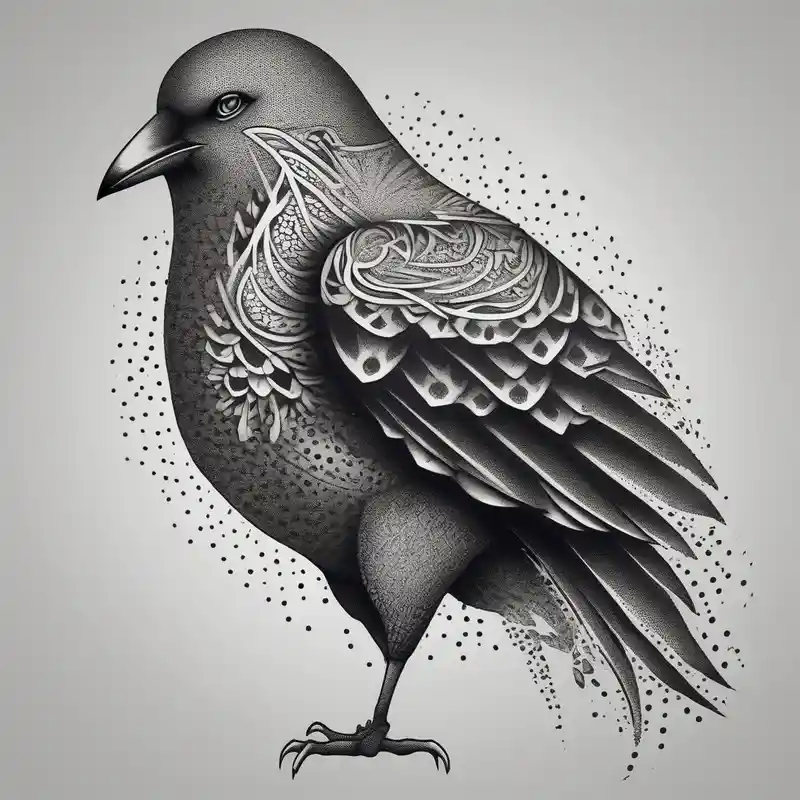 Half crow half dove – Puntillismo, Blanco y negro