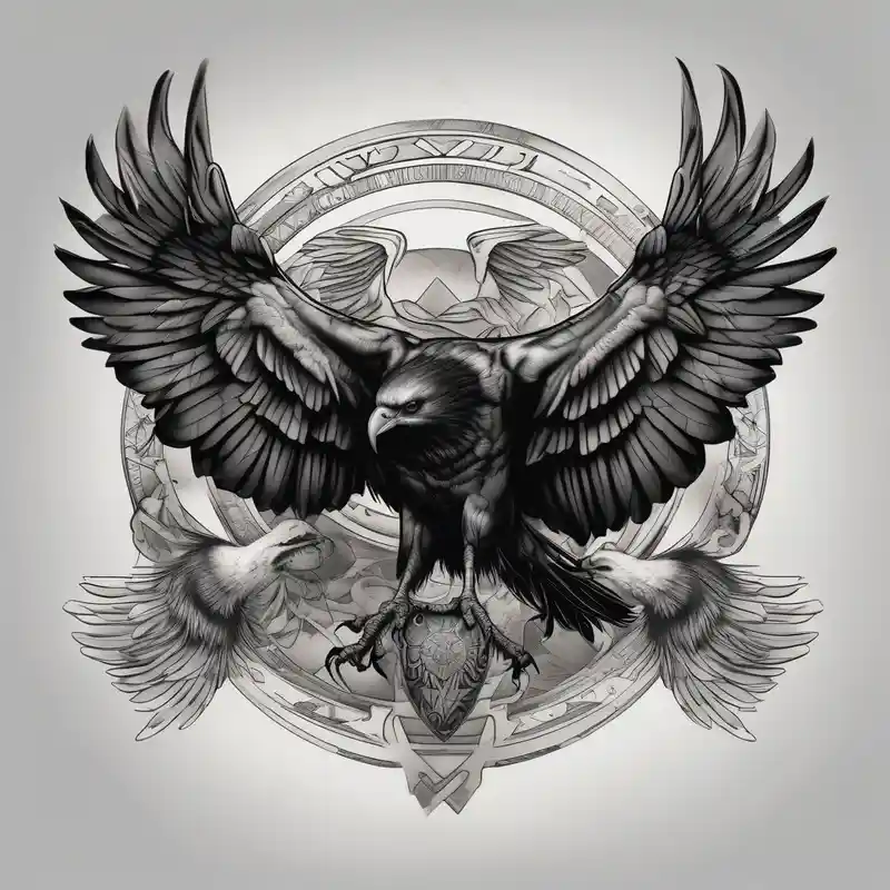 crow fighting eagle fighting owl