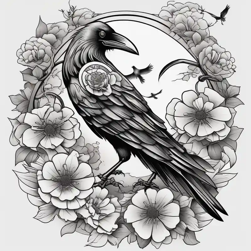 crows with flowers down my spine – Japonés, Colores vivos