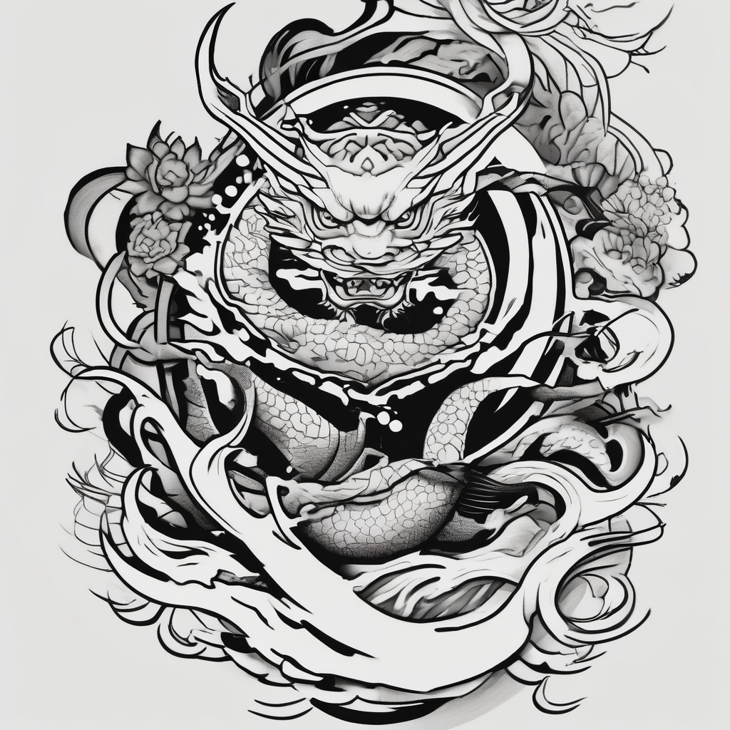 devilman crybaby, diseño de tatuaje Japonés generado con IA