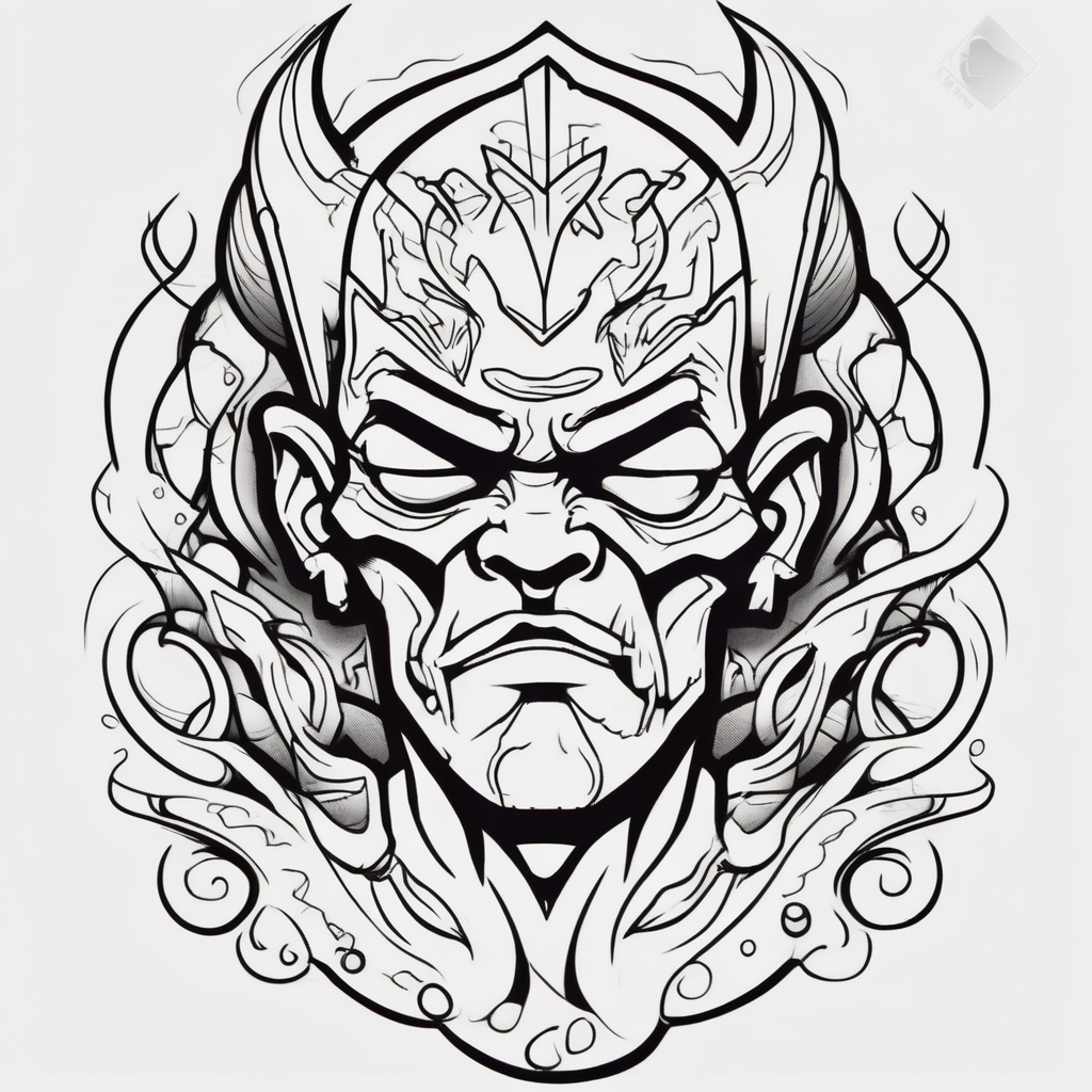 Crybaby, diseño de tatuaje Cartoon generado con IA