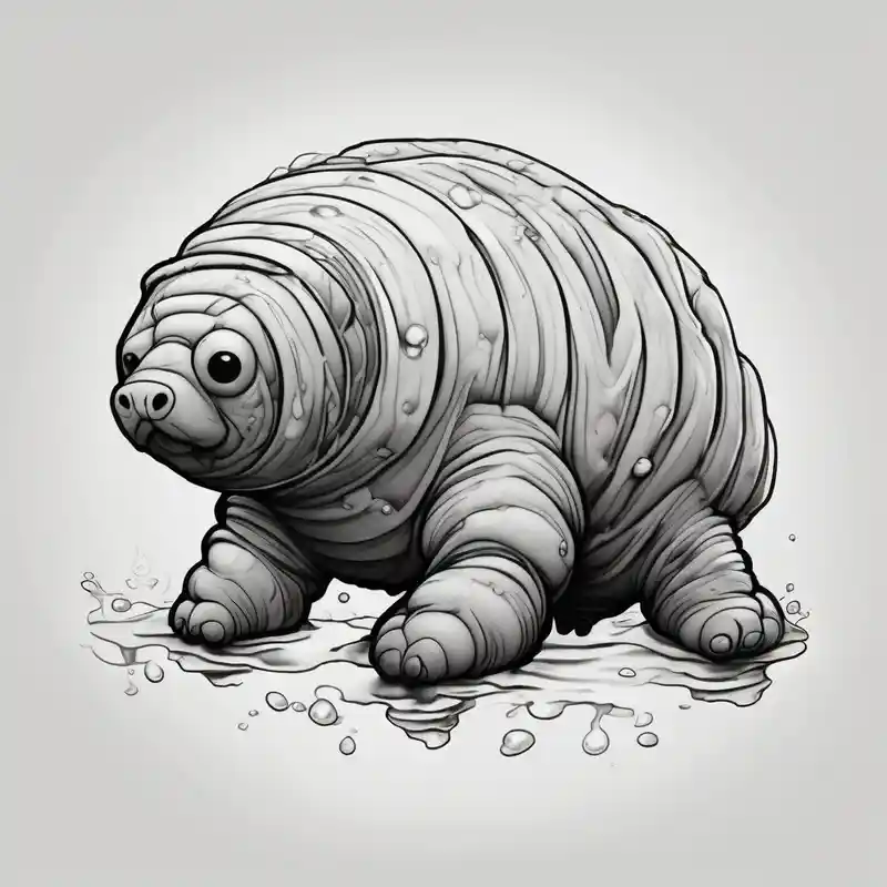 tardigrade, water bear, cute, baby, endurance, resilience, 8 stumpy legs – Surréaliste, Couleurs vives