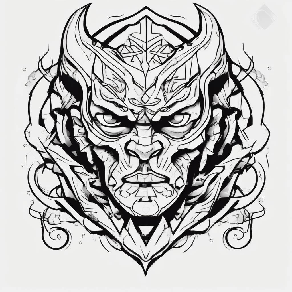 Patch work ideas cute-ideas, diseño de tatuaje Cartoon generado con IA