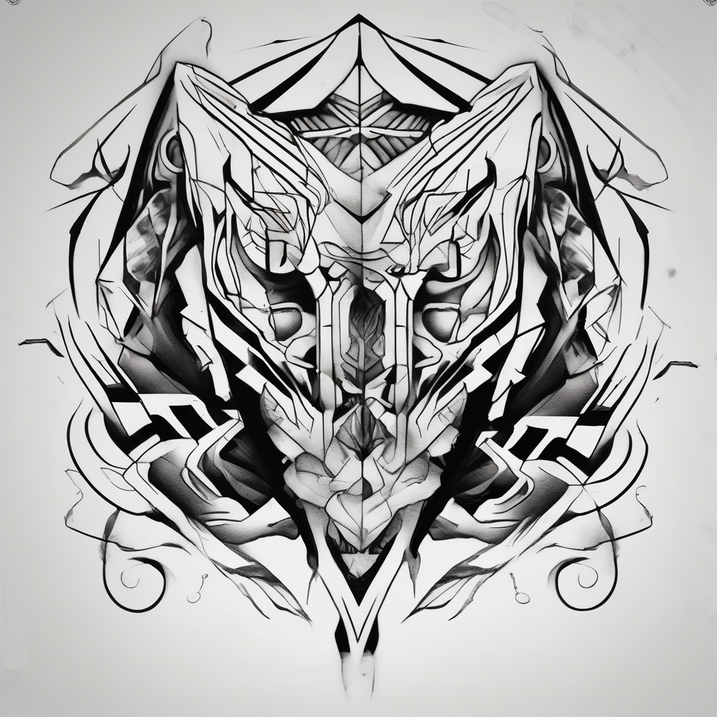 cyberpunk, diseño de tatuaje Boceto generado con IA