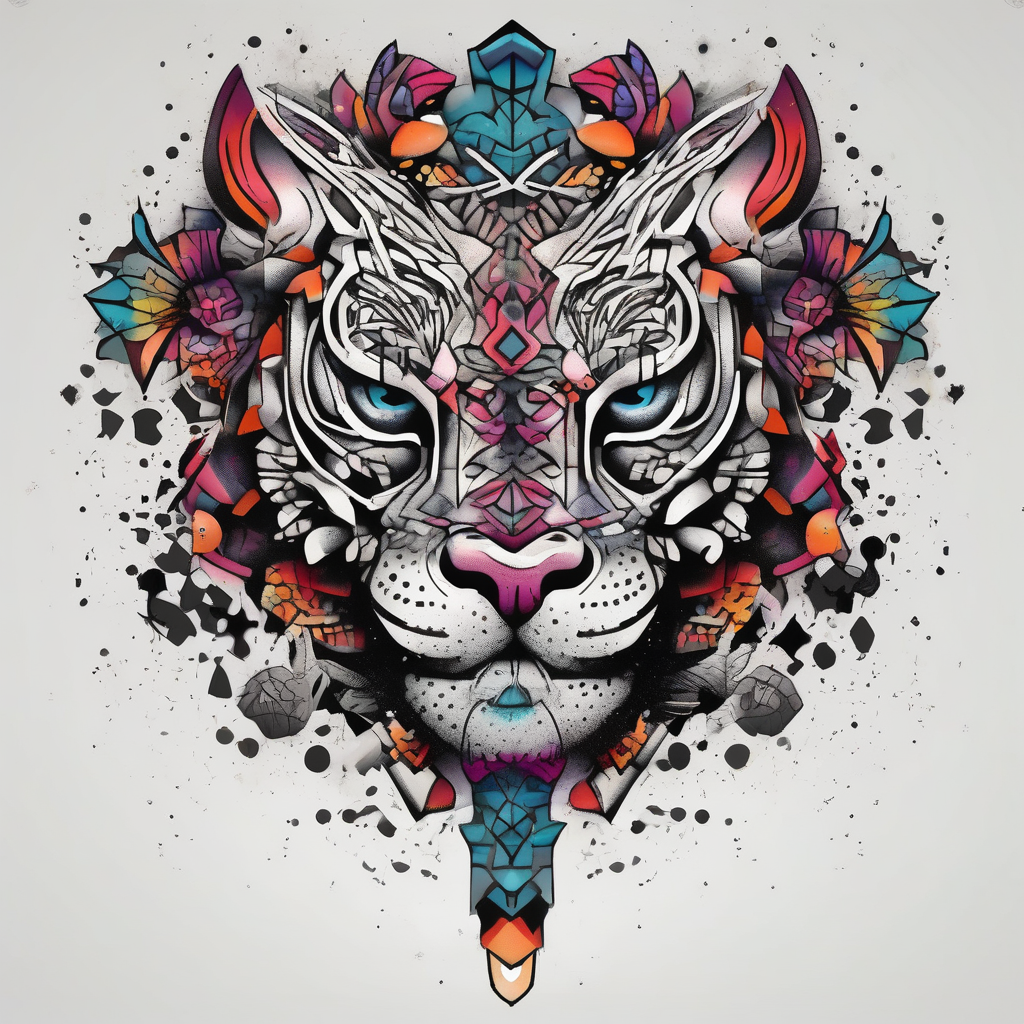 Outside Studio 54 daz-studio-g8, AI-generated Dotwork tattoo design