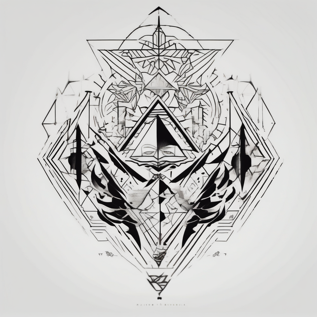 studio ghibli daz-studio-g8, AI-generated Geometric tattoo design