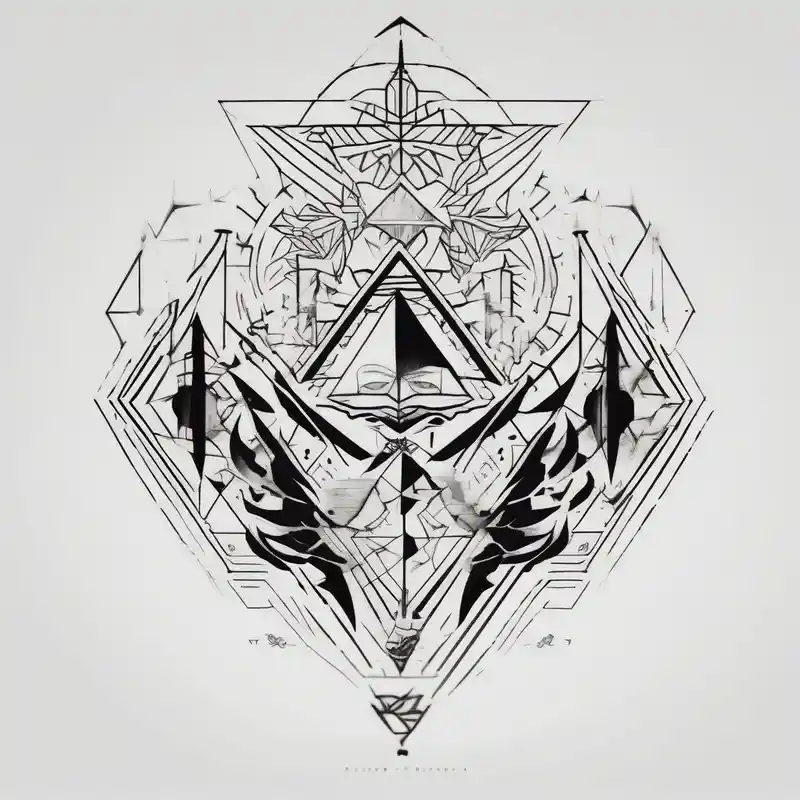 studio ghibli – Geometric, Black and white