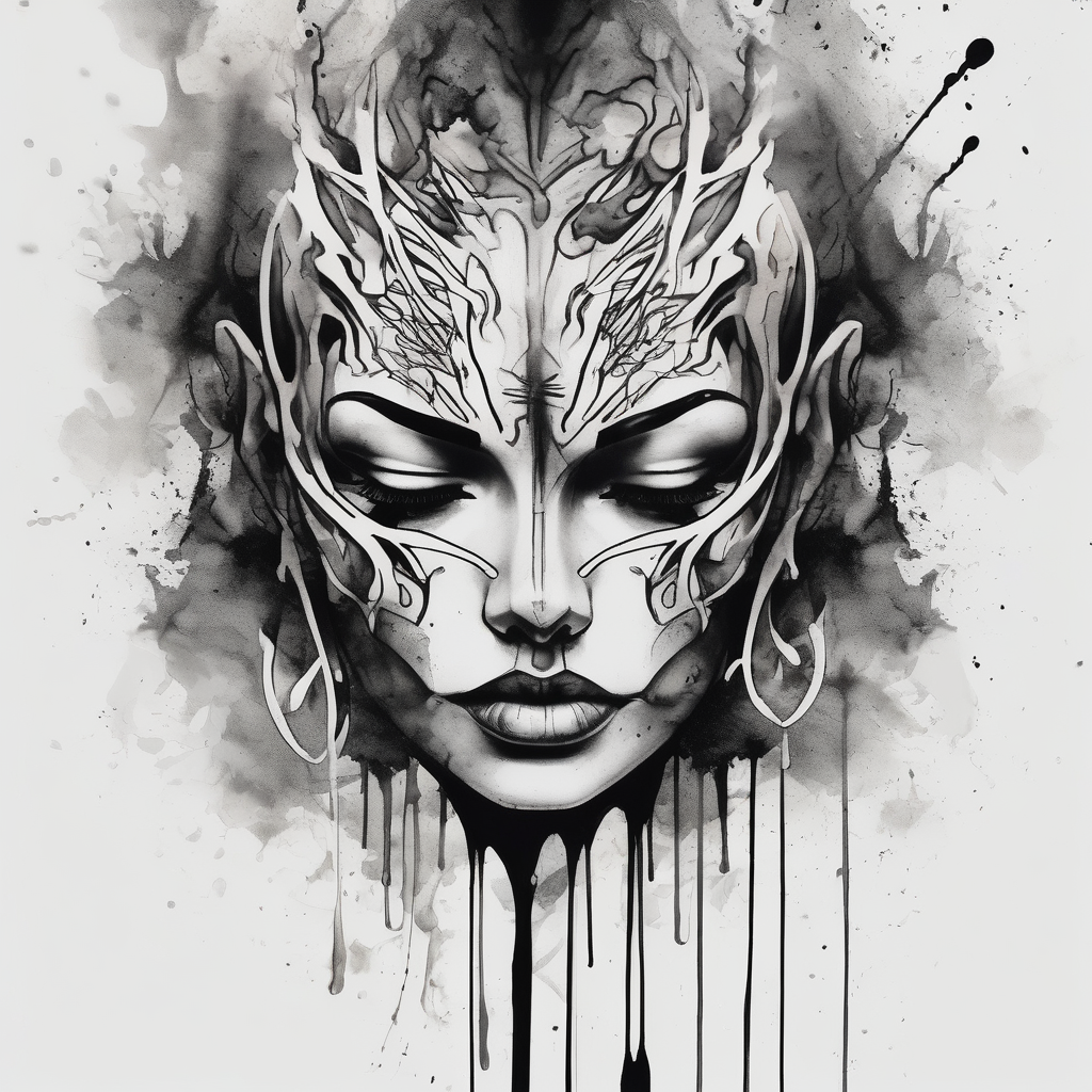 Outside Studio 54 daz-studio-g8, AI-generated Watercolor tattoo design