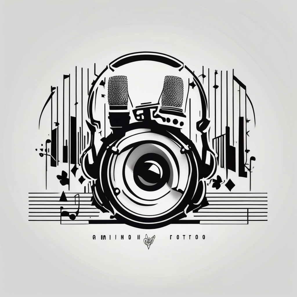 MUSIC STUDIO daz-studio-g8, AI-generated Minimalist tattoo design