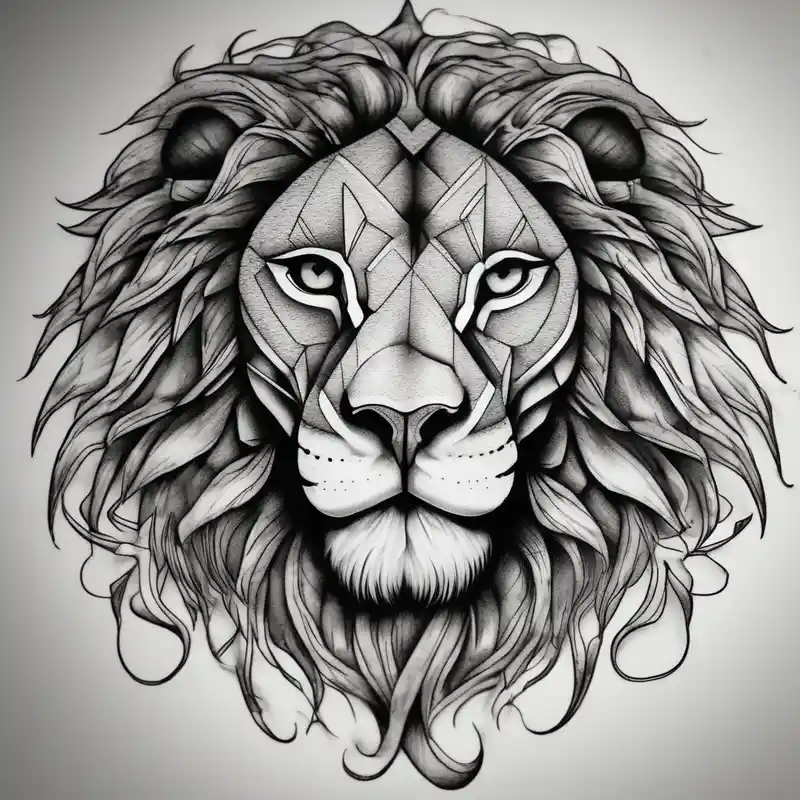 realistic laying lion