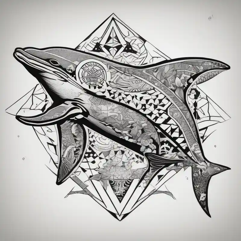 Dolphin, hammerhead, epaulette shark, coral, sea lion, turtle, octopus, fish, crabs, spotted eagle ray, underwater ocean – Geométrico, Colores vivos