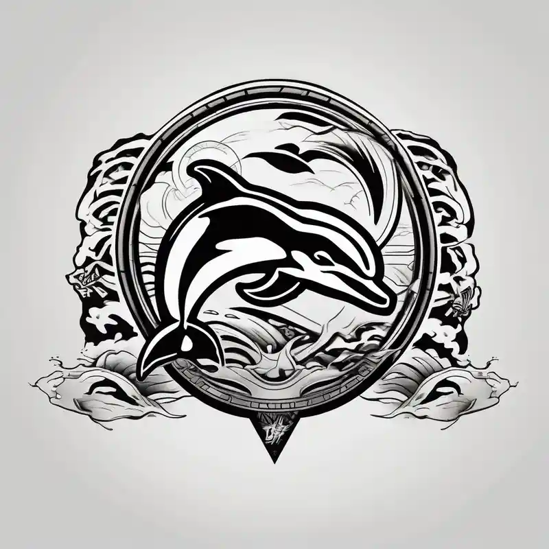 1984 old school miami dolphins logo