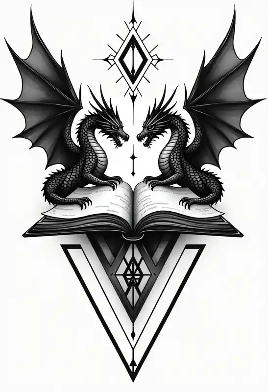 Open book, coming to life, whimsical, dragons