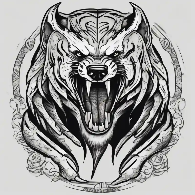 Draw me badger/wolverine with aggressive full body show, killer face with cute smile, long nails and he attacks like a