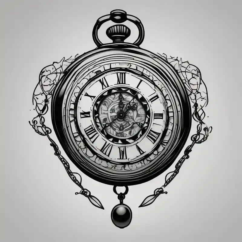 pocket watch tattoo drawing drawings