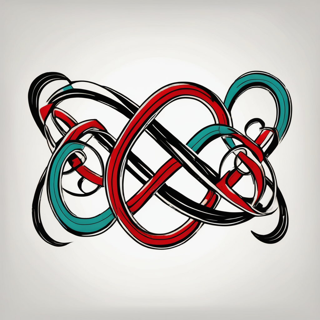 fun infinity symbol "EVEN IF" ed-tiger-lilly-is-fun-size-for-a-reason, AI-generated Old School tattoo design